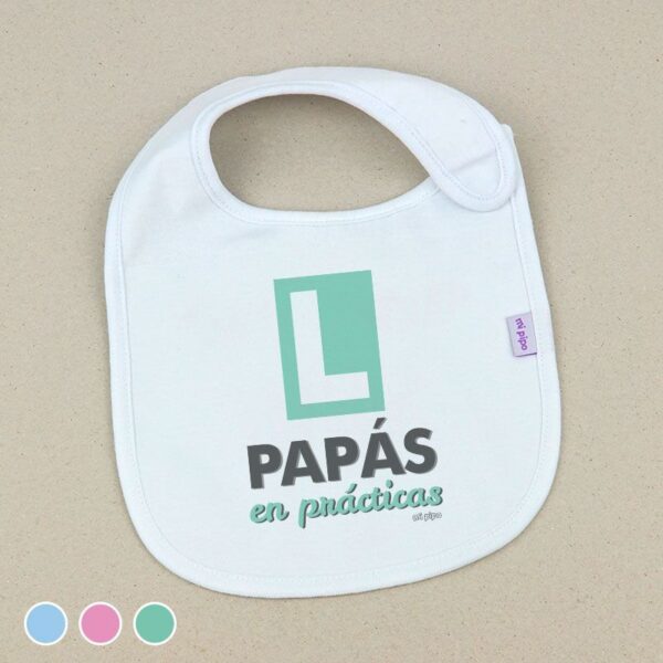 Babero Menta Papás en Prácticas | MI PIPO